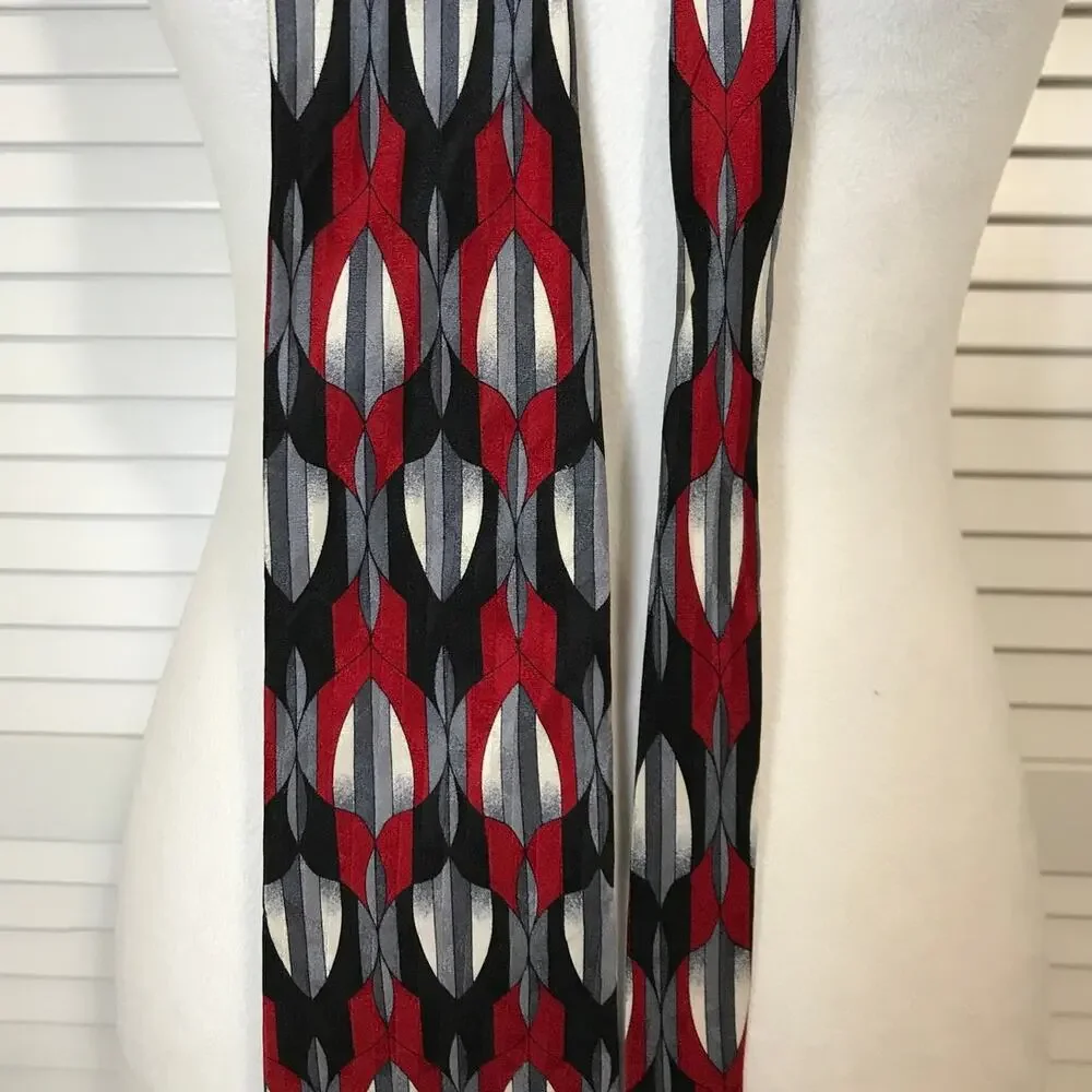 Carlo Palazzi Studio Hand Made Silk Multicolor Wide Classic Mens Necktie 59”